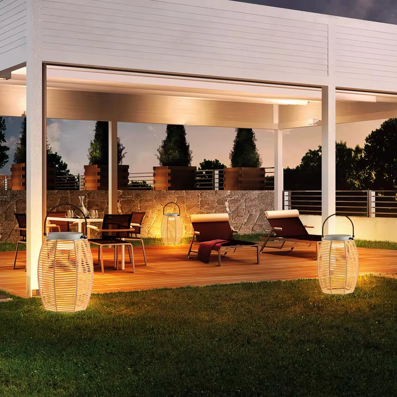Outdoor Lights Courtyard Lights Villa Garden Lights Waterproof Modern Simple Patio Atmosphere Lights Solar Lights Woven Lights