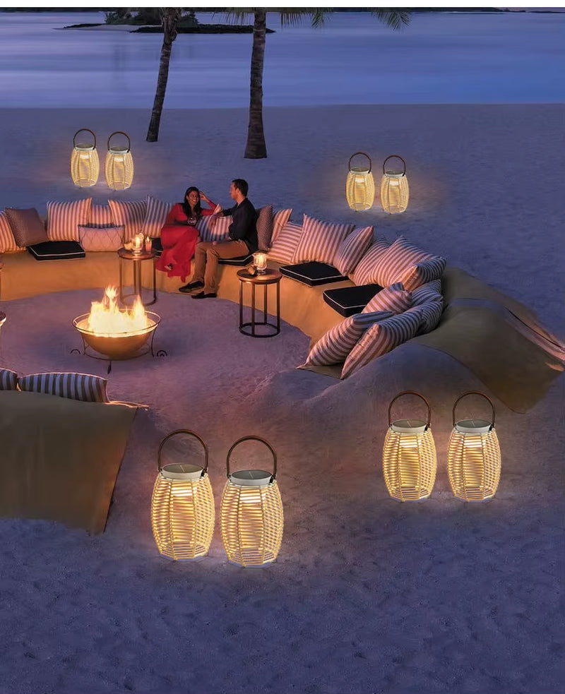 Outdoor Lights Courtyard Lights Villa Garden Lights Waterproof Modern Simple Patio Atmosphere Lights Solar Lights Woven Lights