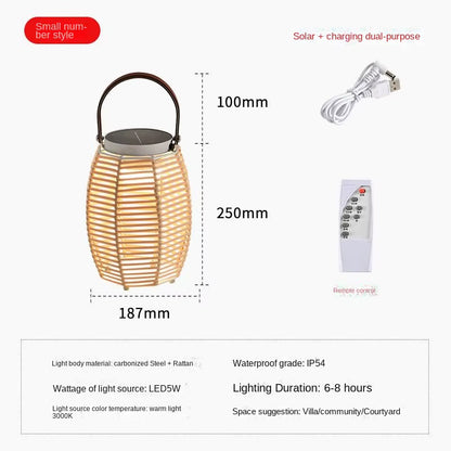 Outdoor Lights Courtyard Lights Villa Garden Lights Waterproof Modern Simple Patio Atmosphere Lights Solar Lights Woven Lights