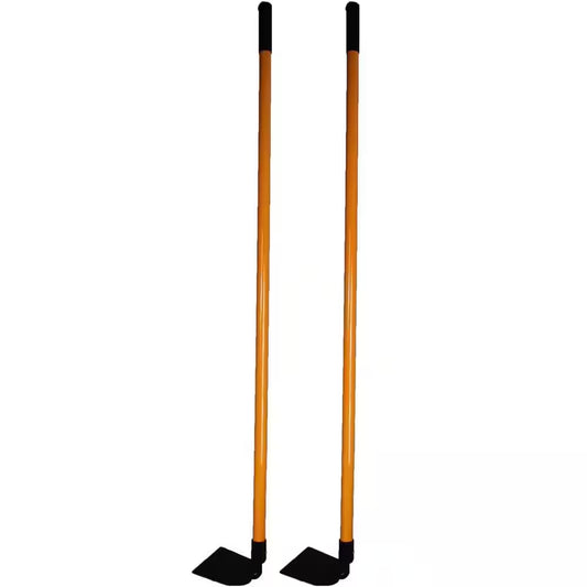 Ashman Garden Hoe, 60 In. Handle Length, 60 In. Fiberglass Rubber Grip Handle, Garden Hoe with Heavy-Duty Blade (2-Pack)