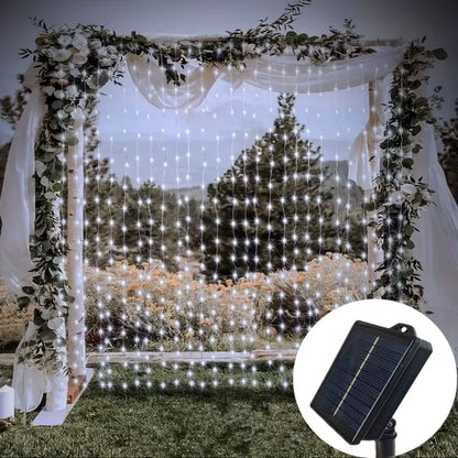 Wedding String Lights Solar Curtain Lights Outdoo Fairy Lights LED Lights Christmas Party Decor Lights Decoration 2025 New Year